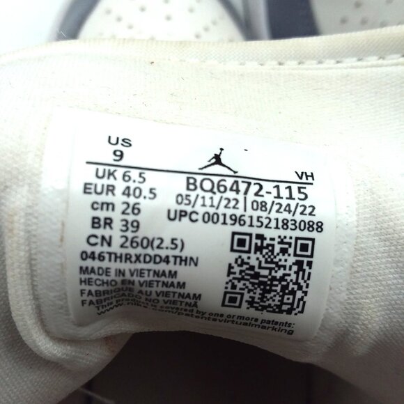 Nike Sneaker Air Jordan 1 Mid Stealth Women’s Sz 9 BQ6472-115 Retro Basketball - Picture 5 of 5